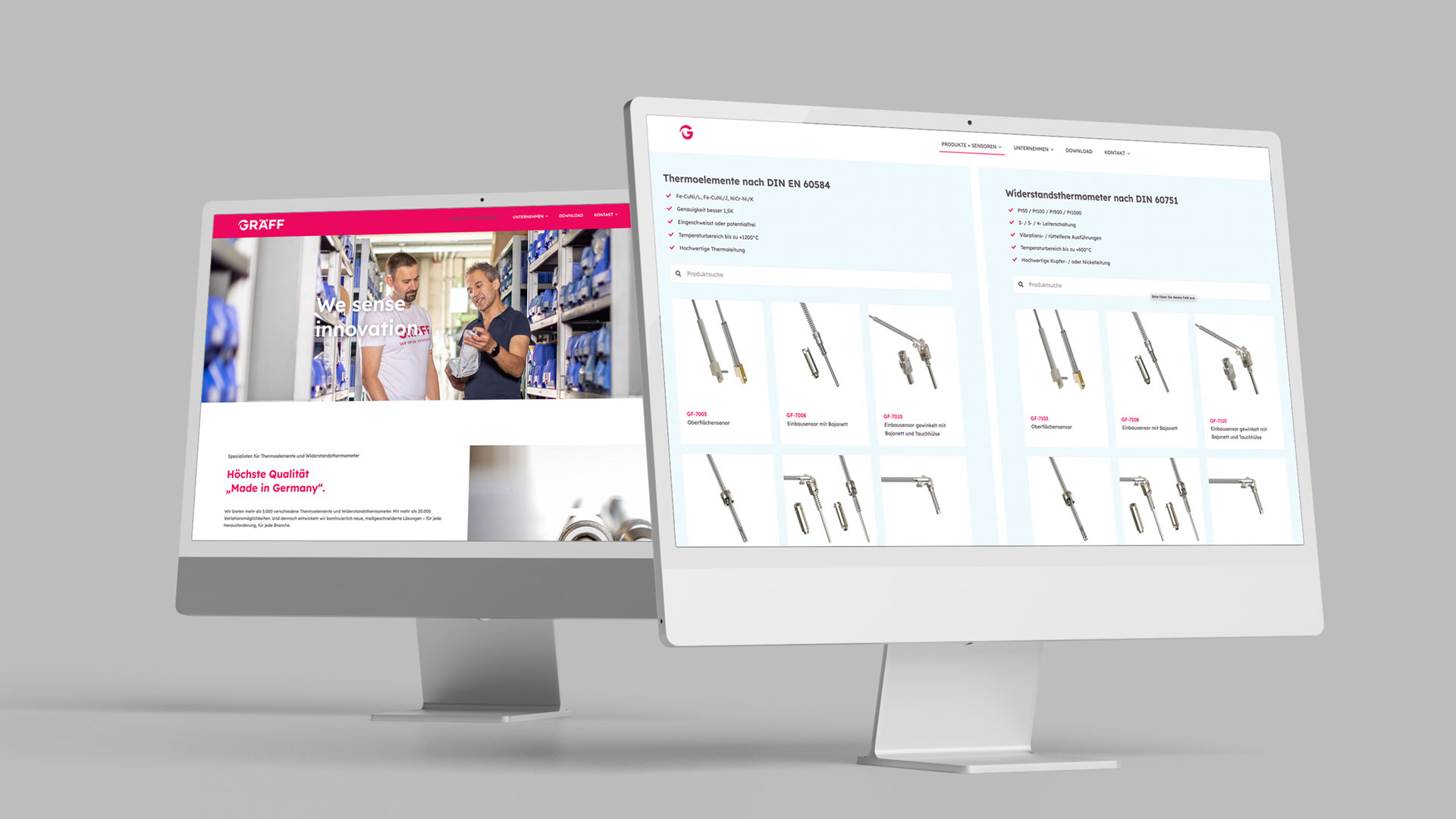 Extrodesign Werbekontor | Referenz | Gräff Temperatur-, Mess- und Regeltechnik | Webseite 02
