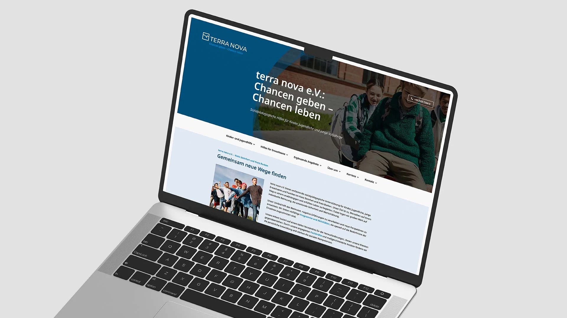 Extrodesign Werbekontor | Referenz | terra nova Sozialpädagogische Hilfen | Webseite 01